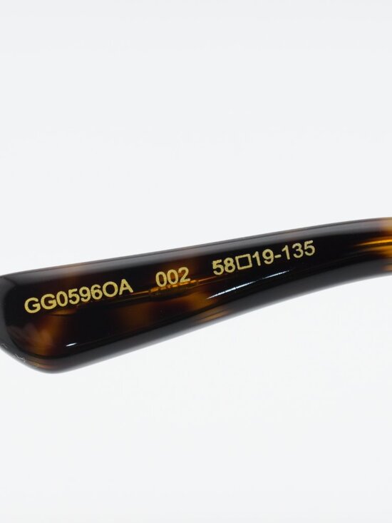 Gucci GG0596OA 002 Round Eyeglasses 58mm - Gold / Pink main image 9